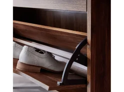 Mueble zapatero de madera de nogal con 3 puertas nogal