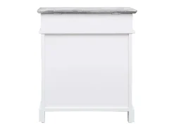 Mueble zapatero de madera de Paulownia gris 50x28x58 cm ES827045