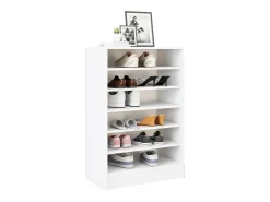 Mueble zapatero de madera contrachapada blanco 60x35x92 cm ES377426