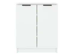 Mueble zapatero de madera contrachapada blanco 59x35x70 cm ES772501
