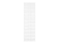Mueble zapatero de madera contrachapada blanco 54x34x183 cm ES839409