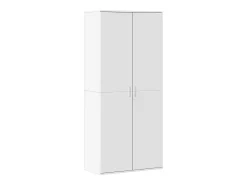 Mueble zapatero de madera de ingeniería blanco 80x39x178 cm ES229531
