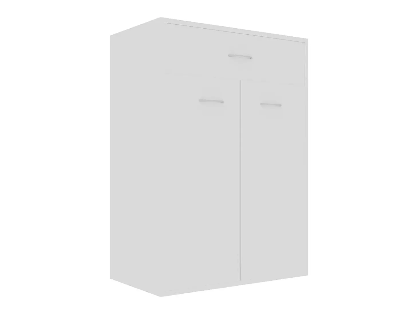 Mueble zapatero de madera contrachapada blanco 60x35x84 cm ES400854