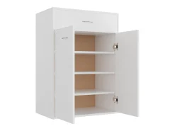 Mueble zapatero de madera contrachapada blanco 60x35x84 cm ES400854