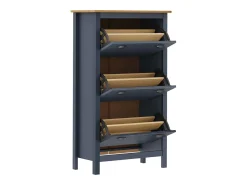 Mueble zapatero Hill madera pino gris 72x35x124 cm ES148690