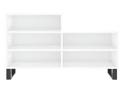 Mueble zapatero madera contrachapada blanco brillo 102x36x60 cm ES954575