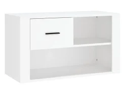 Mueble zapatero madera contrachapada blanco 80x35x45 cm ES417784