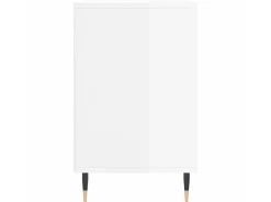 Mueble zapatero madera contrachapada blanco brillo 102x36x60 cm ES482690