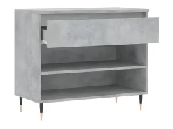 Mueble zapatero madera contrachapada gris hormigón 70x36x60 cm ES348570
