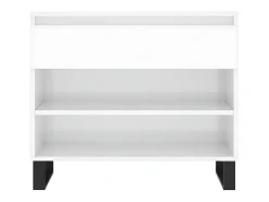 Mueble zapatero madera contrachapada blanco brillo 70x36x60 cm ES557811