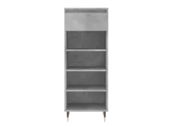 Mueble zapatero madera contrachapada gris hormigón 40x36x105 cm ES704381