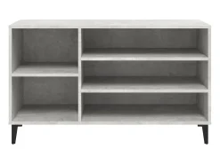 Mueble zapatero madera contrachapada gris hormigón 102x36x60 cm ES387107