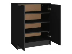 Mueble zapatero madera contrachapada negro 59x35x70 cm ES168085