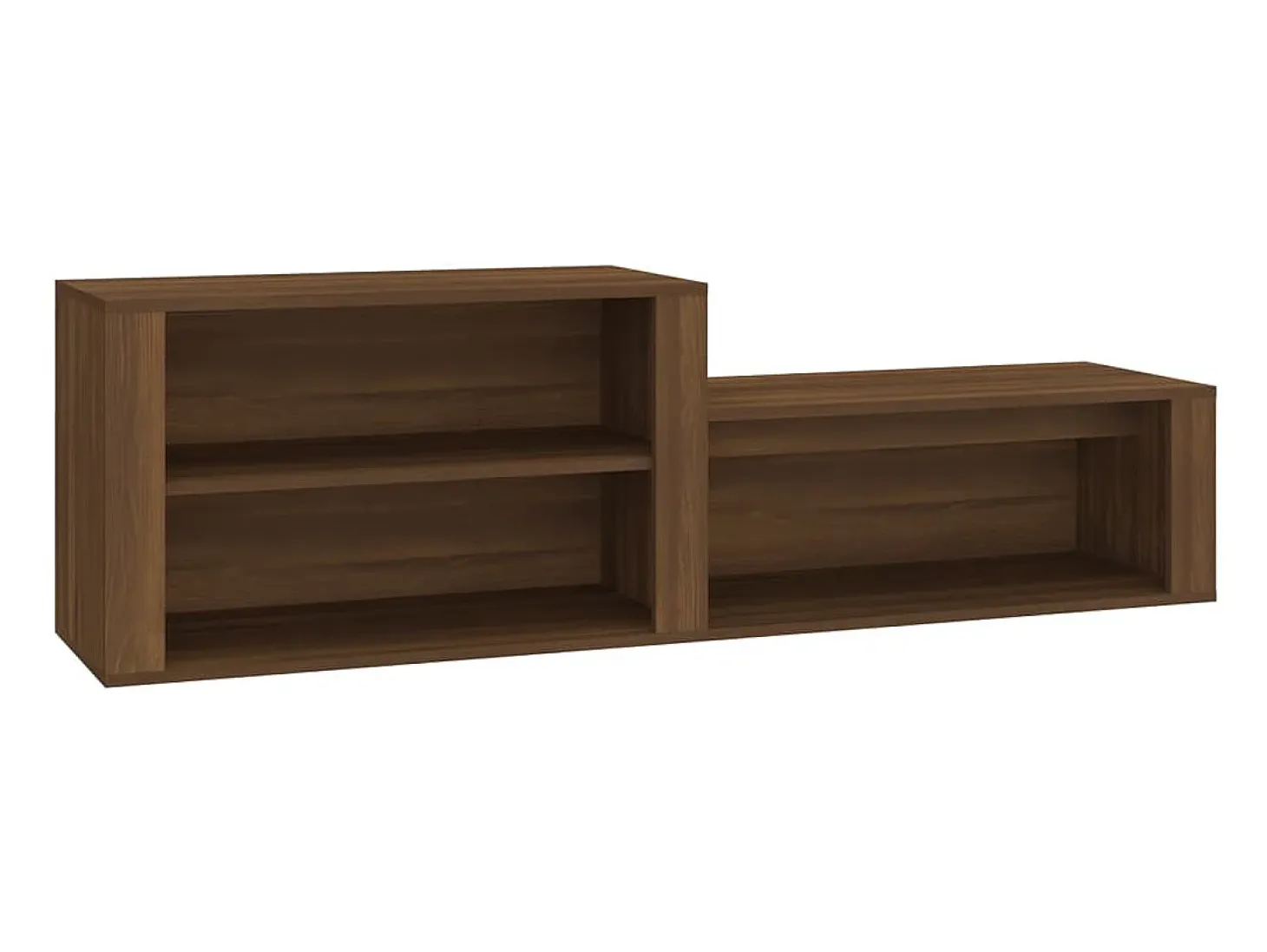 Mueble zapatero madera contrachapada marrón roble 150x35x45 cm ES231265