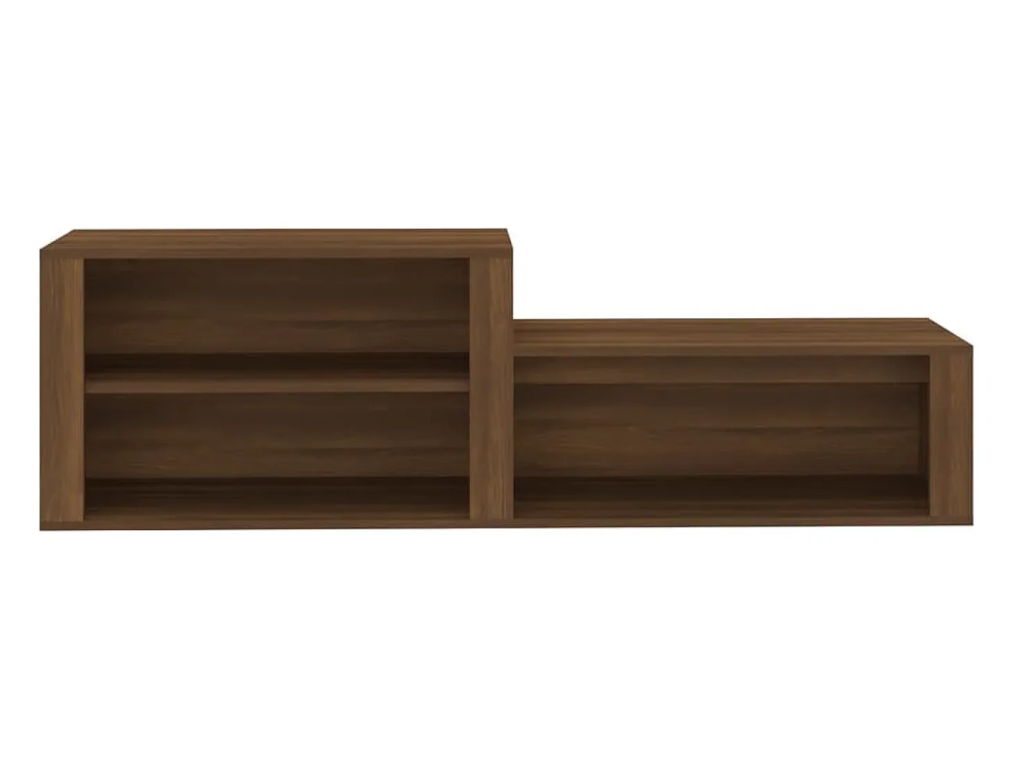 Mueble zapatero madera contrachapada marrón roble 150x35x45 cm ES231265