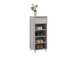Mueble zapatero madera contrachapada gris Sonoma 40x36x105 cm ES143587
