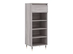 Mueble zapatero madera contrachapada gris Sonoma 40x36x105 cm ES143587