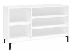 Mueble zapatero madera contrachapada blanco 102x36x60 cm ES197266