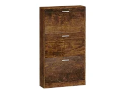 Mueble zapatero madera contrachapada roble ahumado 59x17x108 cm ES388699