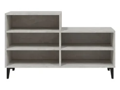 Mueble zapatero madera contrachapada gris hormigón 102x36x60 cm ES365930