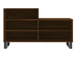 Mueble zapatero madera contrachapada roble marrón 102x36x60 cm ES301280