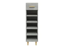 Mueble zapatero madera contrachapada gris hormigón 30x35x105 cm ES407192