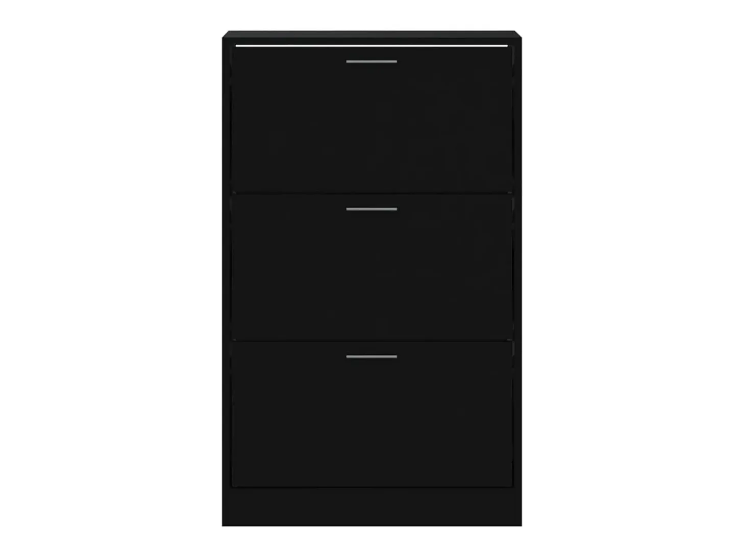 Mueble zapatero madera contrachapada negro 63x24x103 cm ES643907
