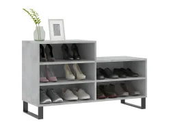Mueble zapatero madera contrachapada gris hormigón 102x36x60 cm ES284315
