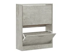 Mueble zapatero madera contrachapada gris hormigón 63x24x81cm ES945438