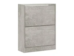 Mueble zapatero madera contrachapada gris hormigón 63x24x81cm ES945438