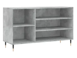 Mueble zapatero madera contrachapada gris hormigón 102x36x60 cm ES440734