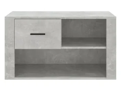 Mueble zapatero madera contrachapada gris hormigón 80x35x45 cm ES859853