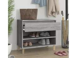 Mueble zapatero madera contrachapada gris Sonoma 70x36x60 cm ES617383