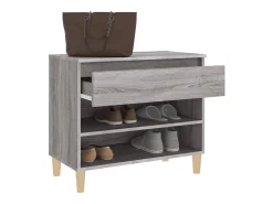 Mueble zapatero madera contrachapada gris Sonoma 70x36x60 cm ES617383