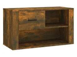Mueble zapatero madera contrachapada roble ahumado 80x35x45 cm ES197318