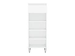 Mueble zapatero madera contrachapada blanco brillo 40x36x105 cm ES679351