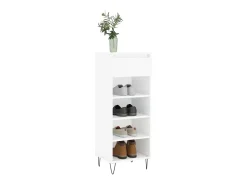 Mueble zapatero madera contrachapada blanco brillo 40x36x105 cm ES679351