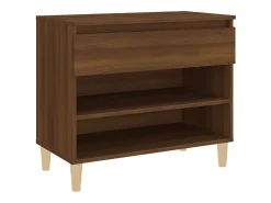 Mueble zapatero madera contrachapada roble marrón 70x36x60 cm ES294286