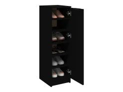 Mueble zapatero madera contrachapada negro 30x35x100 cm ES570526