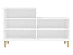 Mueble zapatero madera contrachapada blanco 102x36x60 cm ES302720
