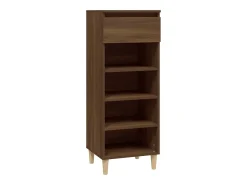 Mueble zapatero madera contrachapada roble marrón 40x36x105 cm ES757319