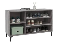 Mueble zapatero madera contrachapada gris Sonoma 102x36x60 cm ES299289