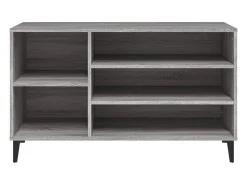 Mueble zapatero madera contrachapada gris Sonoma 102x36x60 cm ES299289