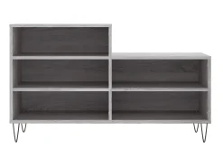 Mueble zapatero madera contrachapada gris Sonoma 102x36x60 cm ES288998