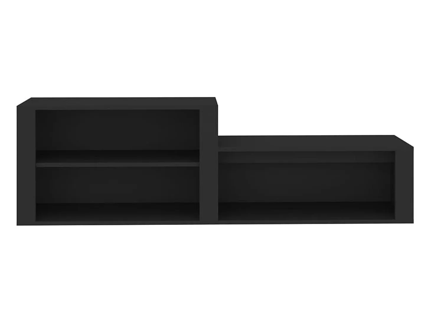 Mueble zapatero madera contrachapada negro 150x35x45 cm ES956765
