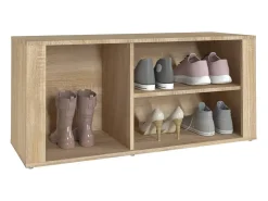 Mueble zapatero madera contrachapada roble Sonoma 100x35x45 cm ES157403