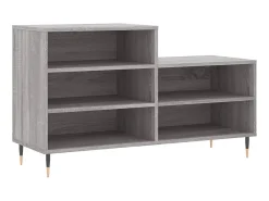 Mueble zapatero madera contrachapada gris Sonoma 102x36x60 cm ES415307