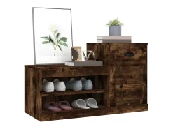 Mueble zapatero madera contrachapada roble ahumado 100x42x60 cm ES730995