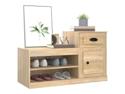 Mueble zapatero madera contrachapada roble Sonoma 100x42x60 cm ES933845