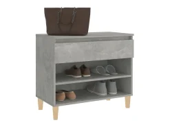 Mueble zapatero madera contrachapada gris hormigón 70x36x60 cm ES349426